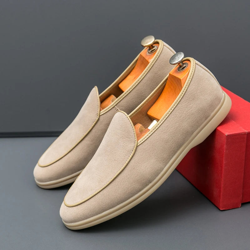Men's Slip-On Loafers with Contrasting Sole | Minimalist Design