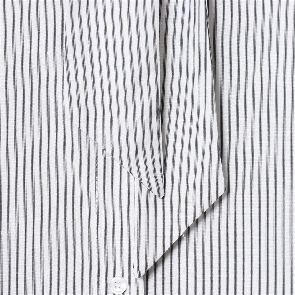 Women's Long Sleeve Shirt Stripes Neck Tie Buttons Shirt | Oversize