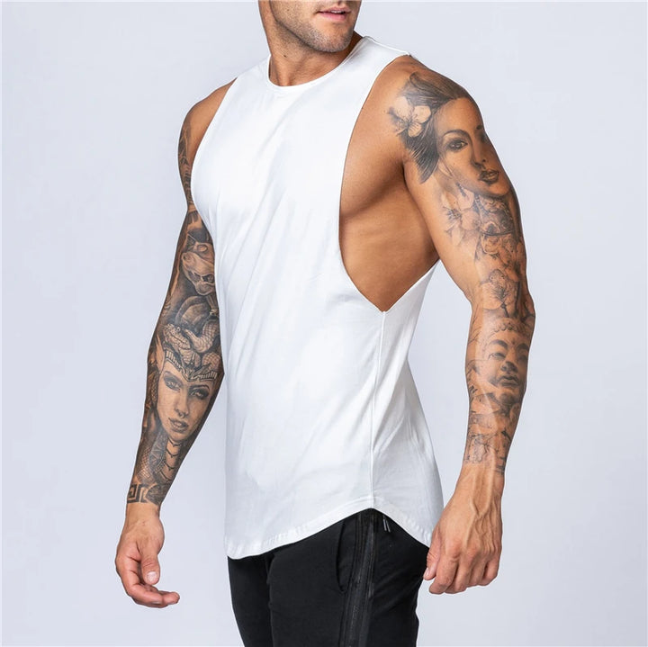 Men's Tank Top | Regular Fit | Deep Cut Sleeveless | Sporty Casual