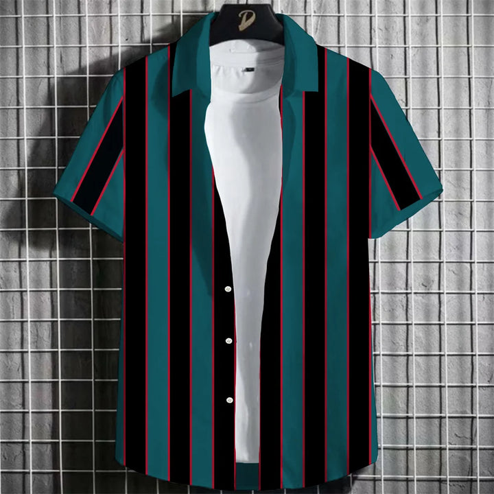 Przemysław | Men's striped Hawaiian shirt