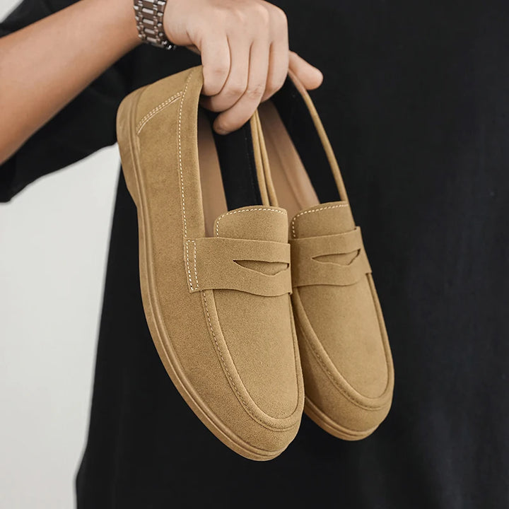 Men's Penny Loafers with Stitching | Classic Cut