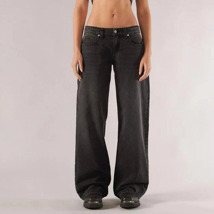 Women's Low Rise Wide Leg Casual Pants | Loose Fit
