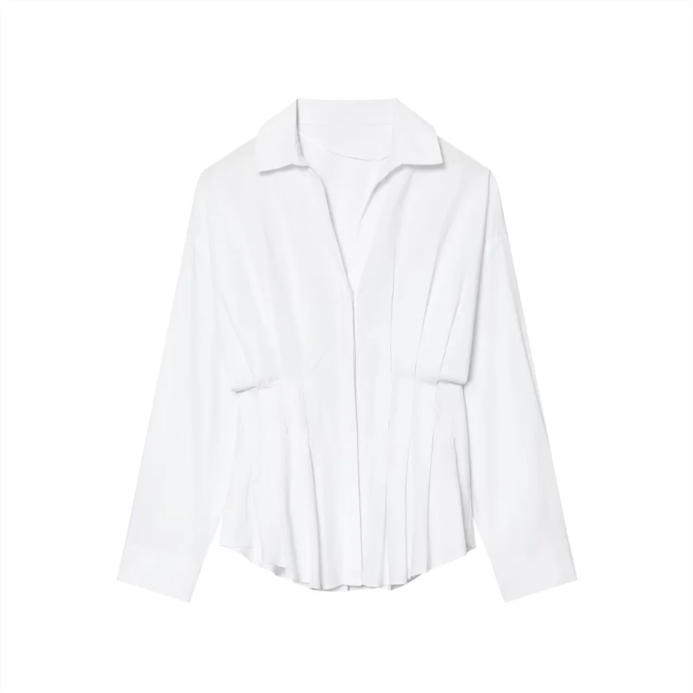 Women's Long Sleeve Blouse Collar Buttons Shirt | Casual