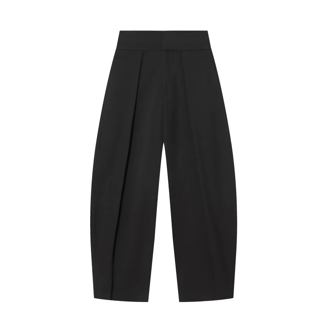 Women's High Waist Front Pleats Wide Leg Pants | Slim Fit