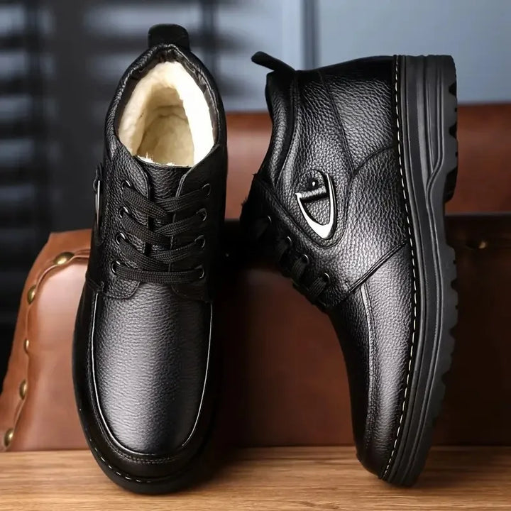 Męskie Sznurowane Buty Średniej Wysokości | Miejski Klasyczny Look