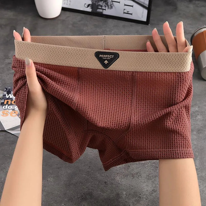 Men's Waffle Texture Boxer Briefs Set | Everyday Use