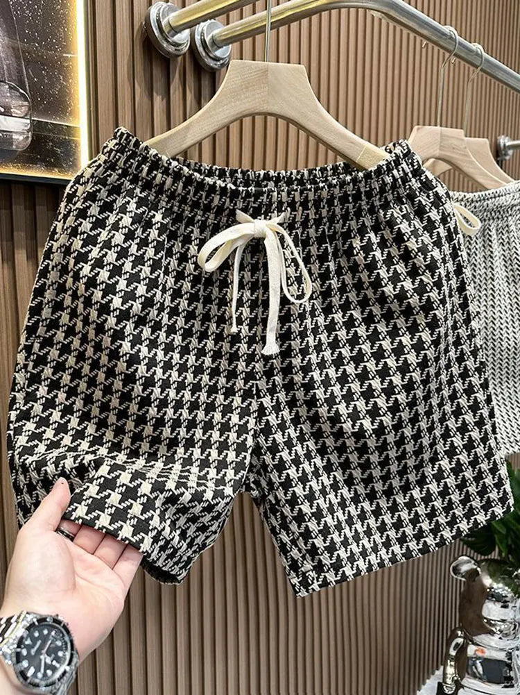Men's Shorts | Regular Fit | Elastic Waist with Drawstring | Plaid Casual