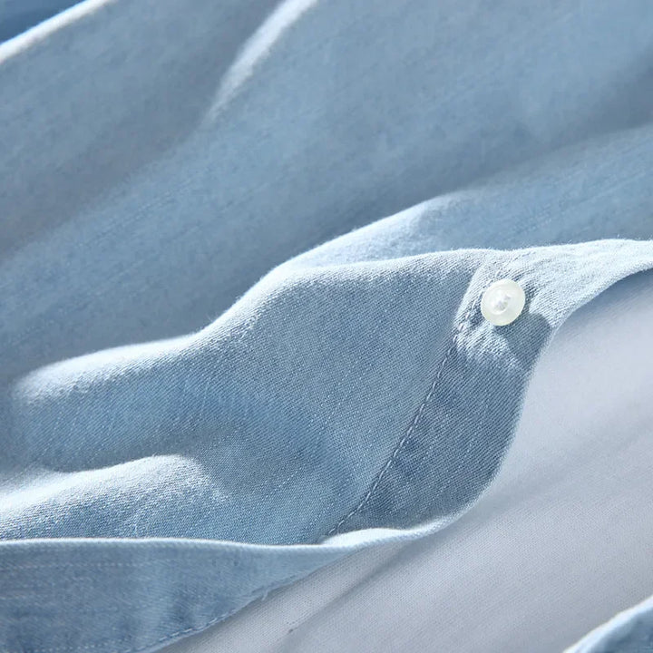 Męska Koszula Casual | Regularny Krój | Długie Rękawy i Klasyczny Kołnierzyk | Denim Style