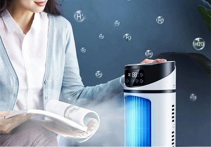 Przenośny Wentylator z Nawilżaczem Powietrza | Mini Klimatyzator USB | Timer | Do Domu i Biura