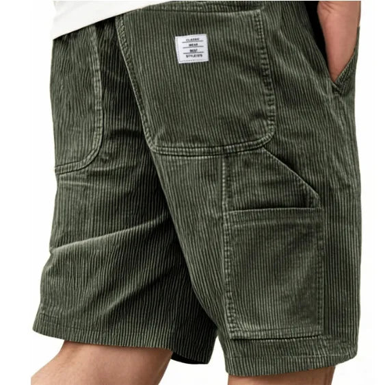 Kacper | Men's Short Corduroy Cargo Shorts