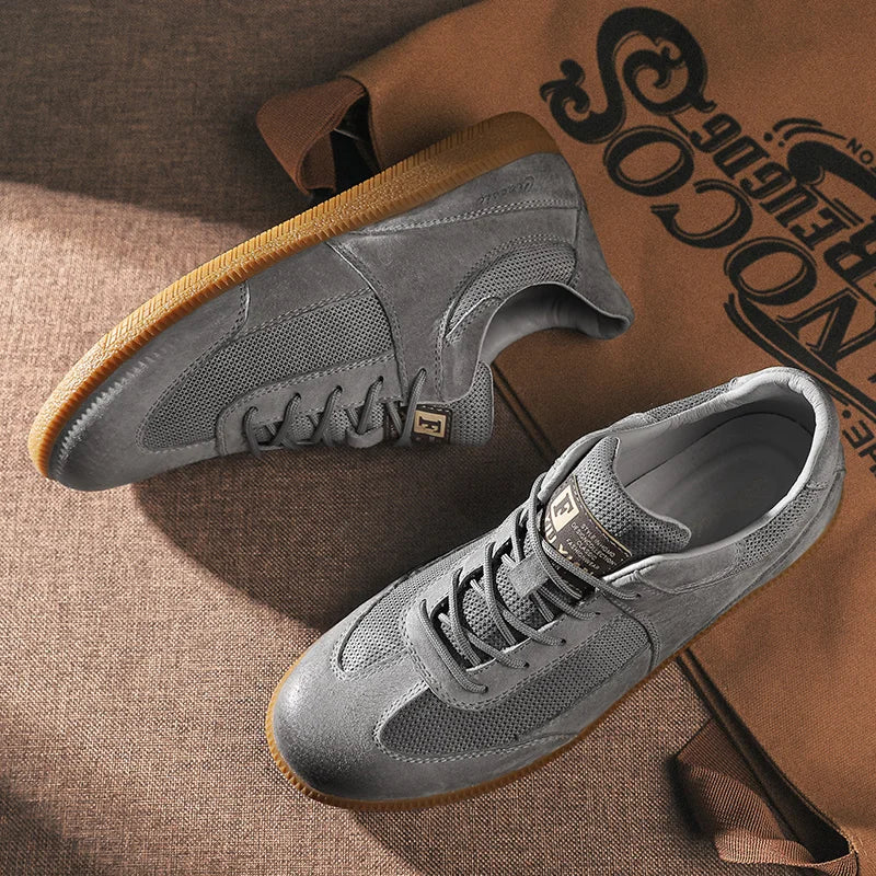 Męskie Sneakersy Sznurowane w Stylu Retro | Styl Uliczny