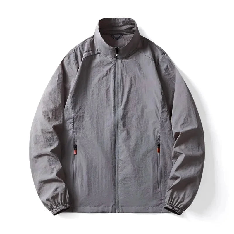 Men's Casual Jacket | Regular Fit | Zipper and Stand Collar | Lightweight Transitional Jacket