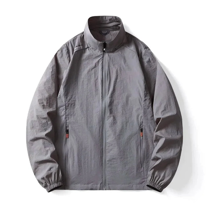Men's Casual Jacket | Regular Fit | Zipper and Stand Collar | Lightweight Transitional Jacket