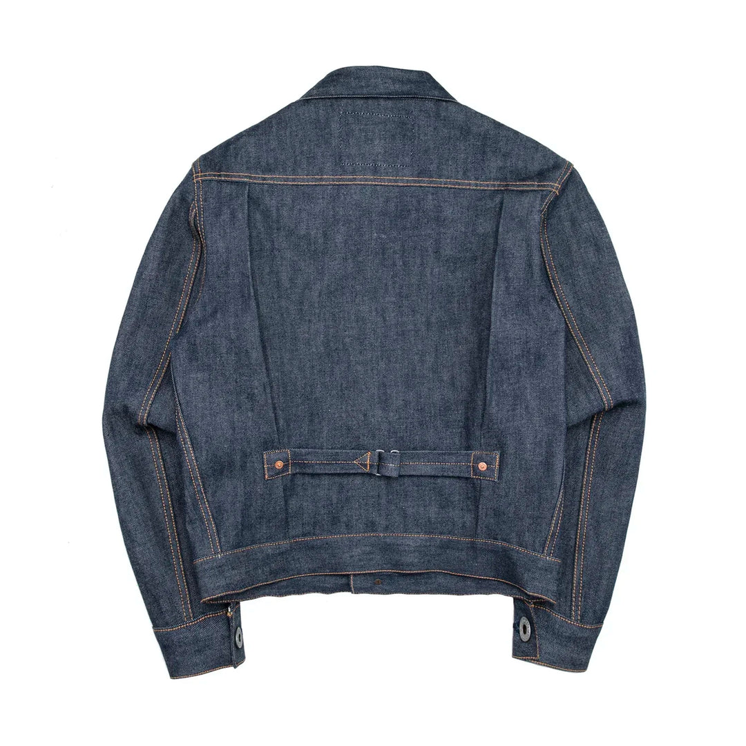 Men's Front Button Trucker Jacket Casual | Contrast Stitching Detail