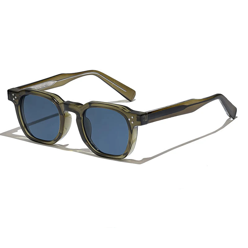 Jaxon | Męskie Retro Kwadratowe Okulary Przeciwsłoneczne