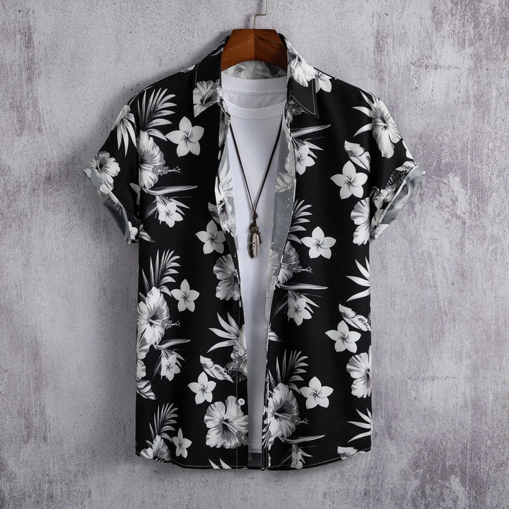 Norbert | Men's Hawaiian Shirt with a Flamingo Pattern and a Relaxed Fit