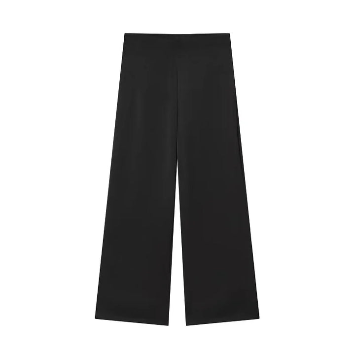 Women's Polka Dot Bandeau Top and Flared Pants Two-Piece Set | Fitted Style