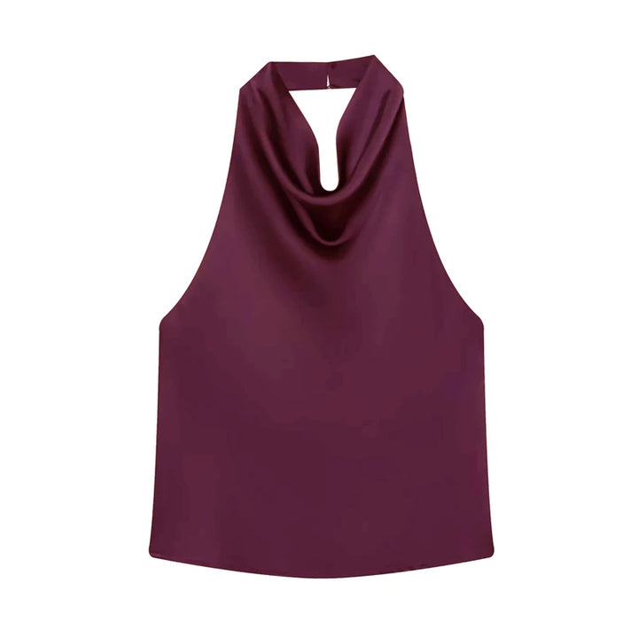 Women's Draped Halter Top Sleeveless | Summer Style