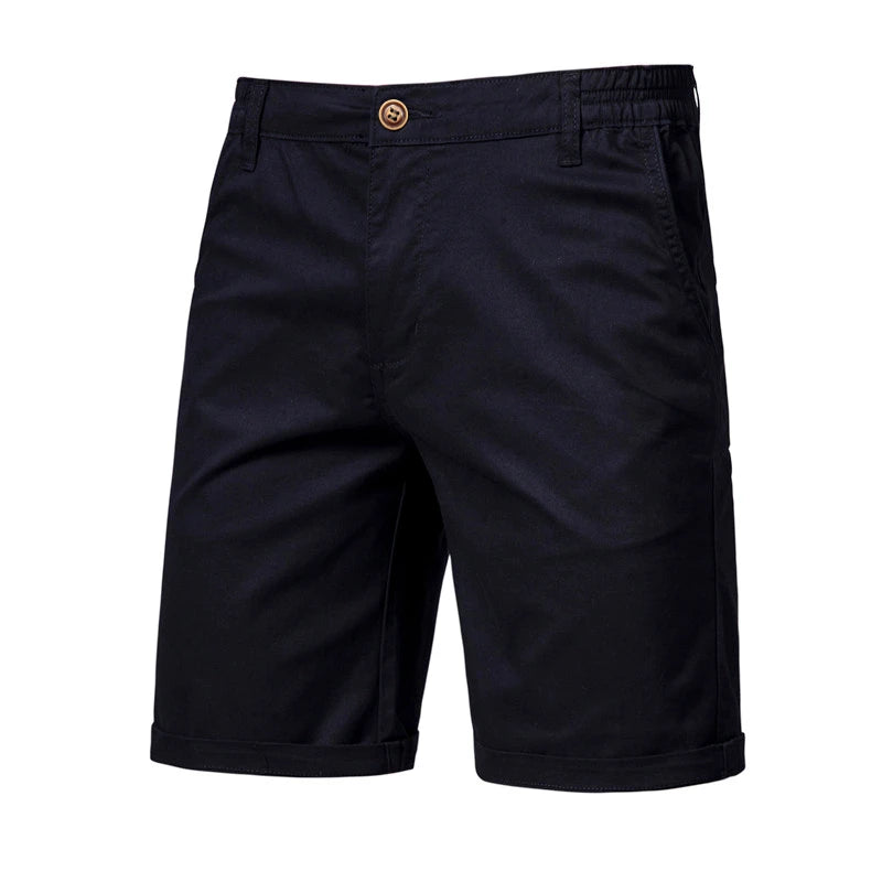 Men's casual shorts with straight legs and button closure | Side pockets