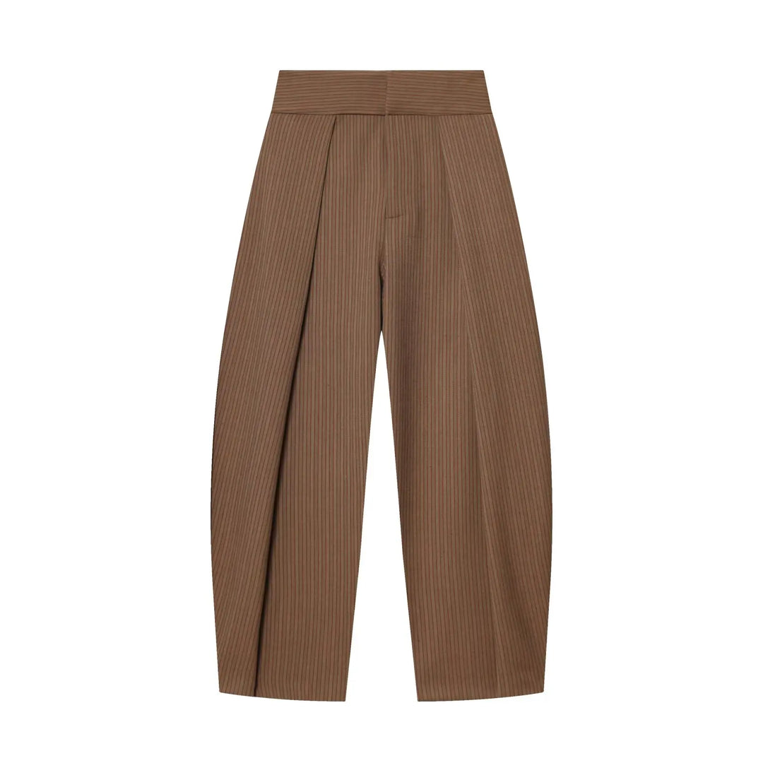 Women's High Waist Front Pleats Wide Leg Pants | Slim Fit