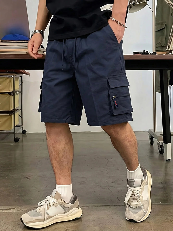 Sławomir | Men's cargo shorts with zippered pockets