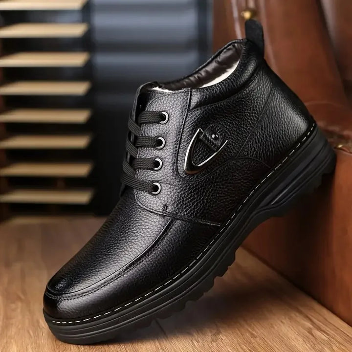 Męskie Sznurowane Buty Średniej Wysokości | Miejski Klasyczny Look