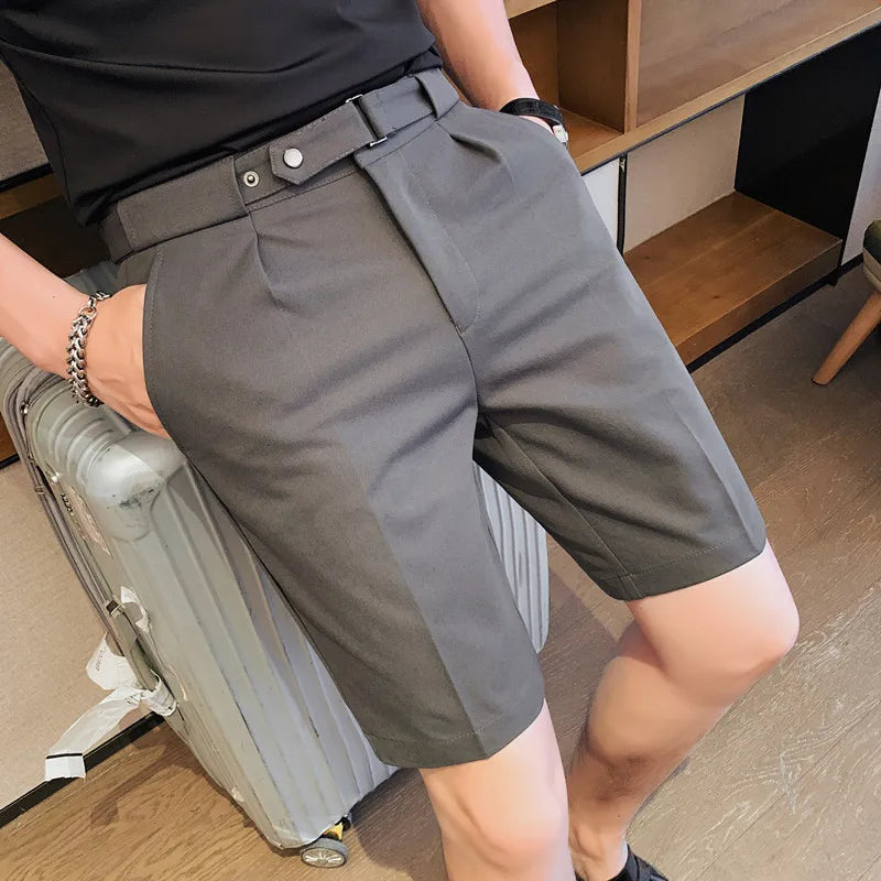 Men's Pleated High-Waisted Shorts | Tailored Fit