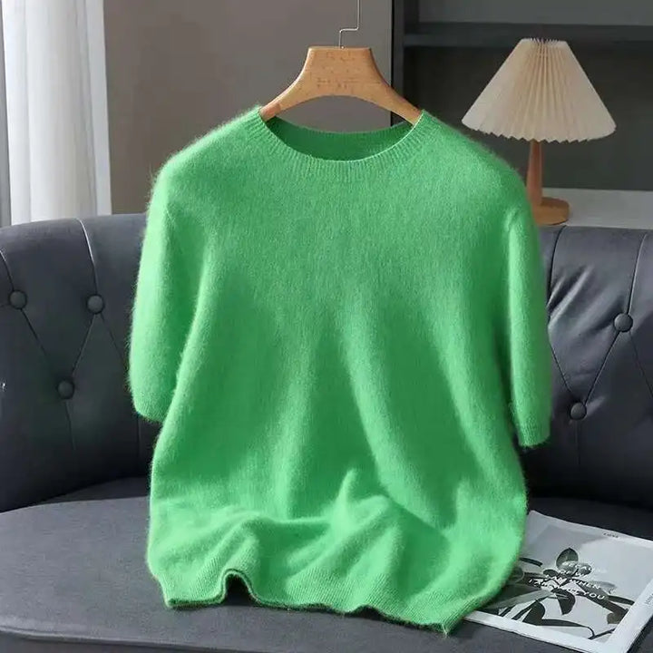 Men's Sweater with Round Neck and Short Sleeves | Casual Fit