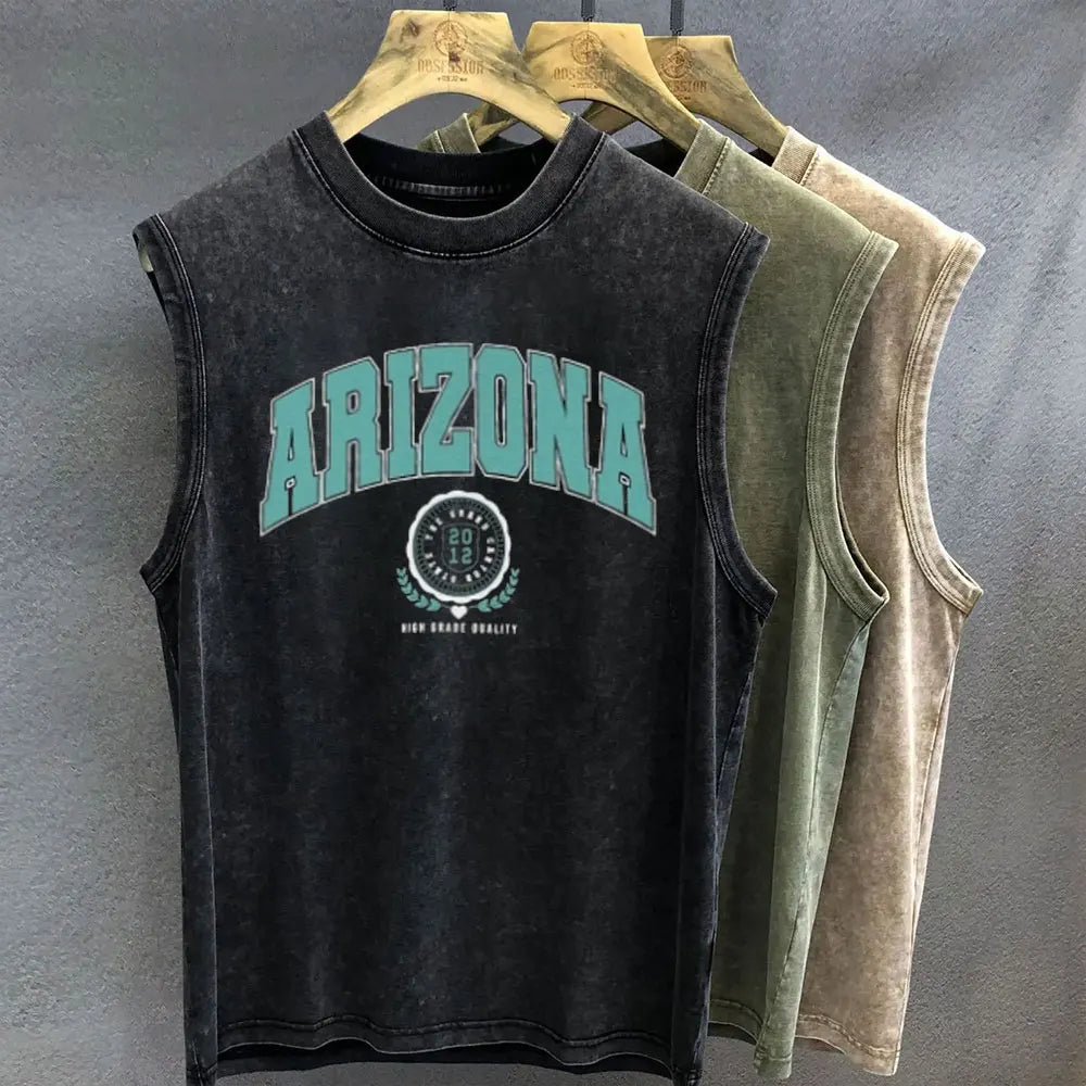 Men's Tank Top | Regular Fit | Printed Sleeveless Shirt | Casual