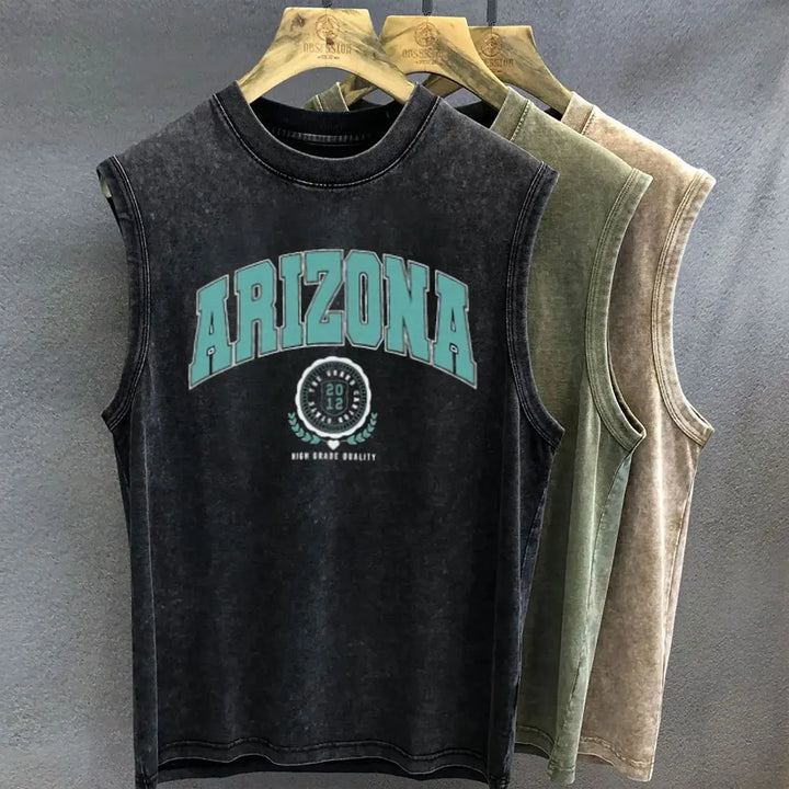 Men's Tank Top | Regular Fit | Printed Sleeveless Shirt | Casual