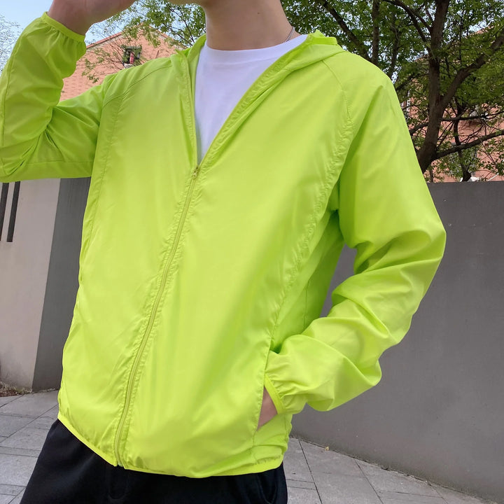 Men's Sun Protection Jacket | Regular Fit | Hood and Zipper | Outdoor