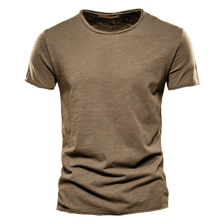 Męski Okrągły Dekolt Krótki Rękaw T Shirt Casual | Slim Fit