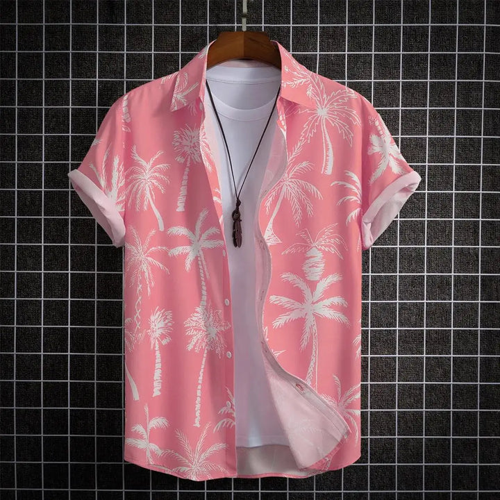 Norbert | Men's Hawaiian Shirt with a Flamingo Pattern and a Relaxed Fit
