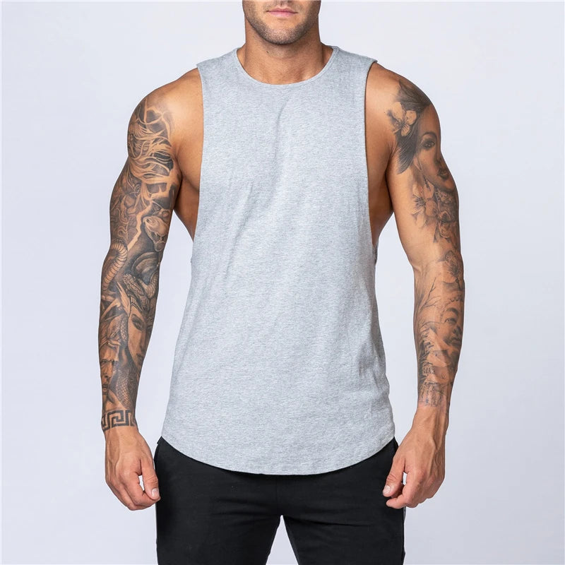 Men's Tank Top | Regular Fit | Deep Cut Sleeveless | Sporty Casual