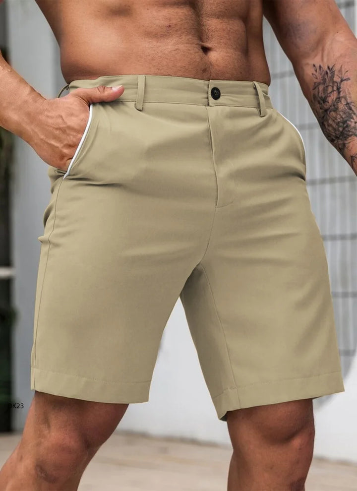 Men's Casual Shorts with Side Stripe | Slim Fit