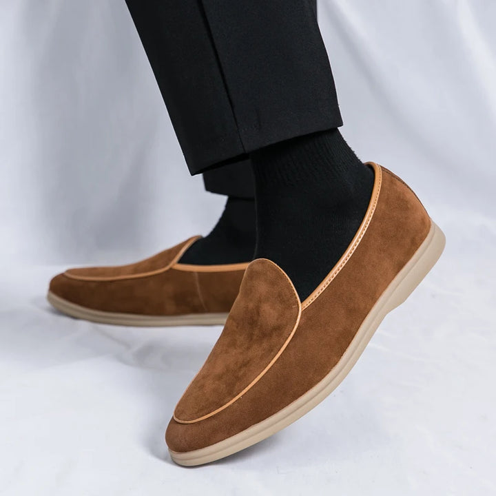 Men's Slip-On Loafers with Contrasting Sole | Minimalist Design