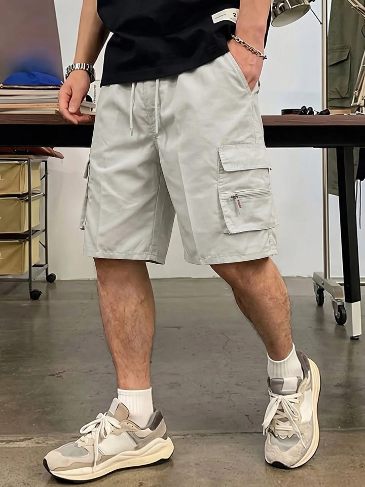 Sławomir | Men's cargo shorts with zippered pockets