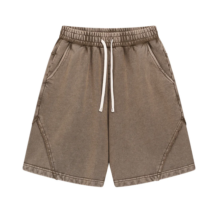 Men's Faded Sweat Shorts with Drawstring | Baggy Fit