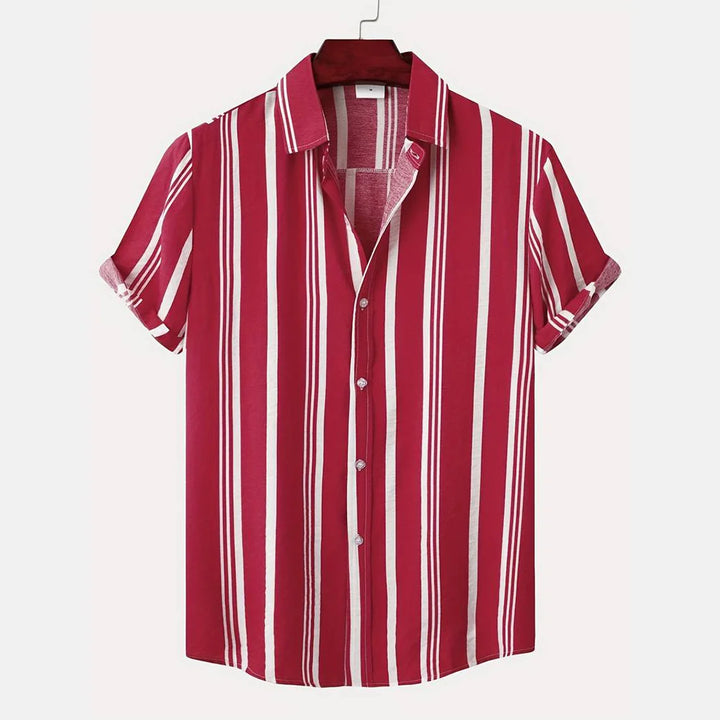 Kamil | Men's Striped Short-Sleeve Shirt with a Relaxed Fit