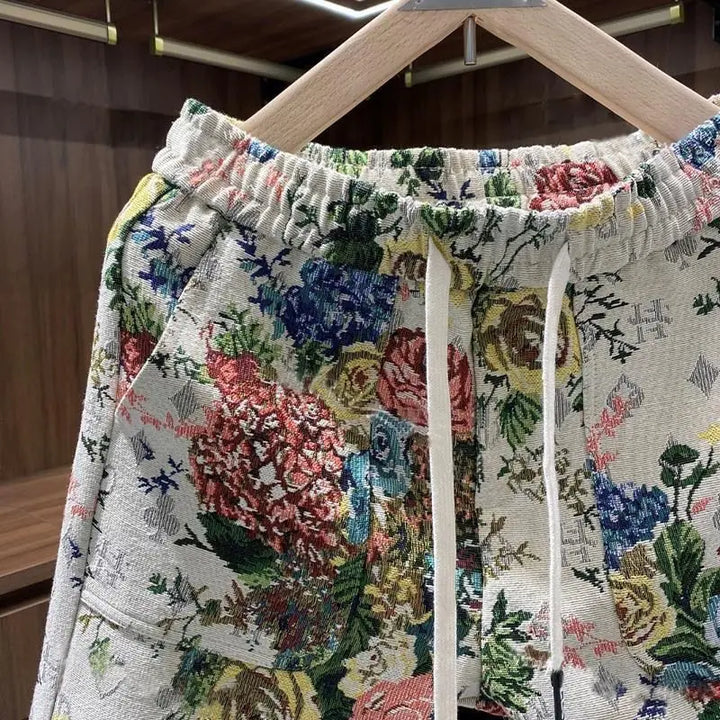 Darek | Men's short shorts with floral pattern