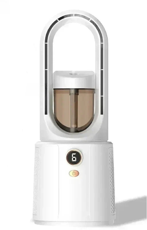 Portable Air Cooler | Battery-Powered Cooling Fan | Humidifying Function | LED Night Light