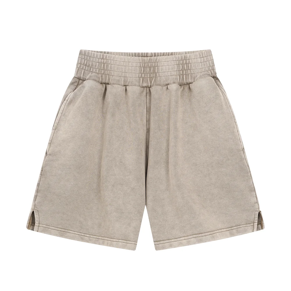 Men's Washed Sweat Shorts with Drawstring Waist | Oversize Fit