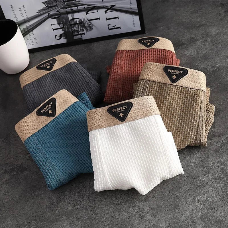 Men's Waffle Texture Boxer Briefs Set | Everyday Use