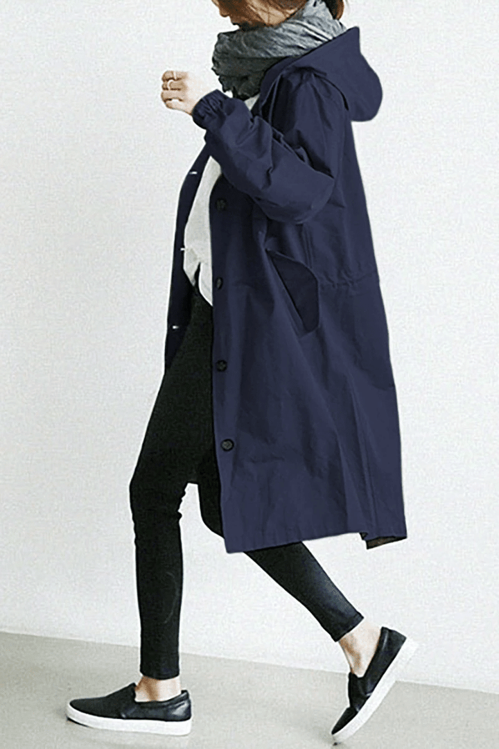 Joanna | Women's long windbreaker jacket with hood
