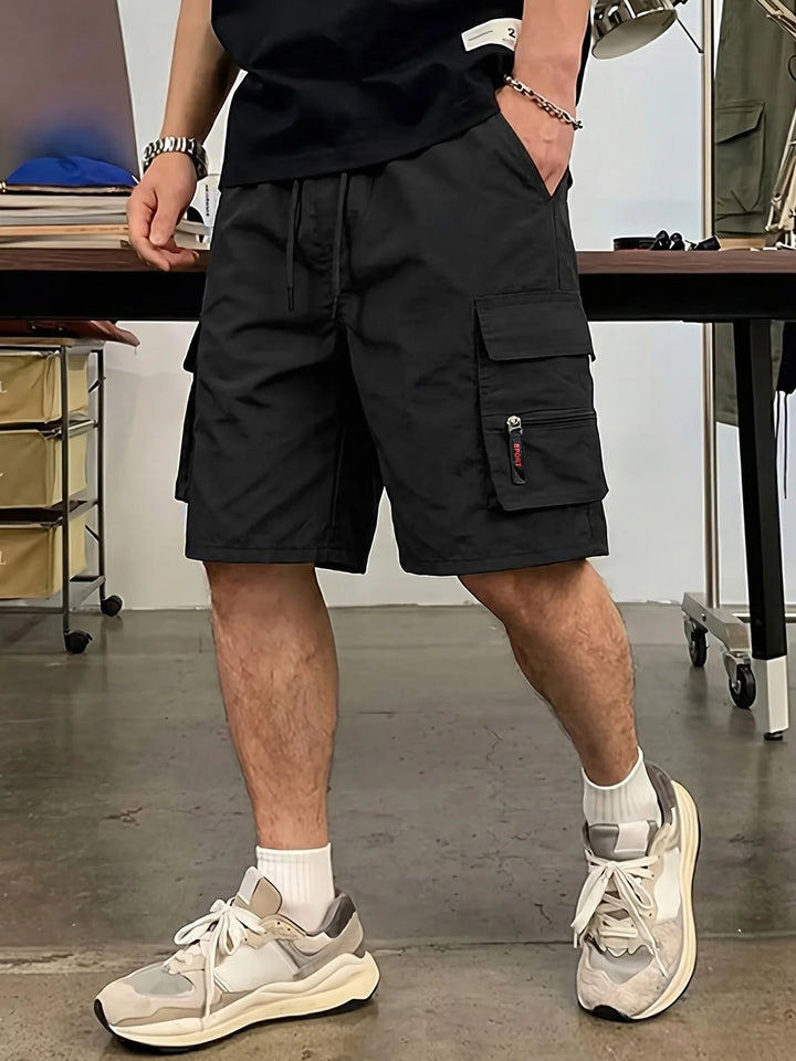 Sławomir | Men's cargo shorts with zippered pockets