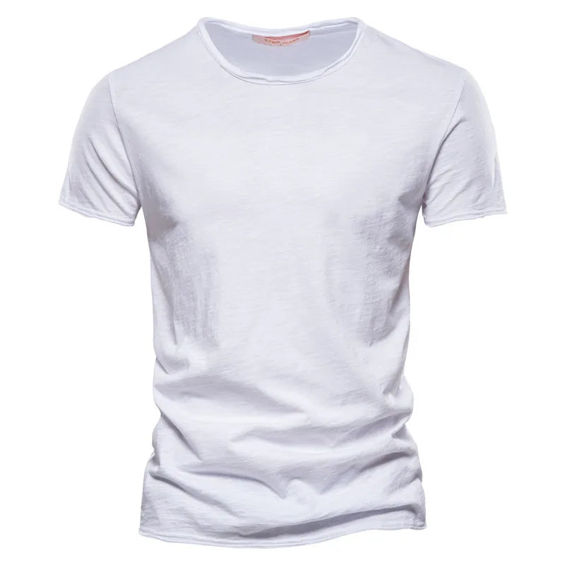 Męski Okrągły Dekolt Krótki Rękaw T Shirt Casual | Slim Fit