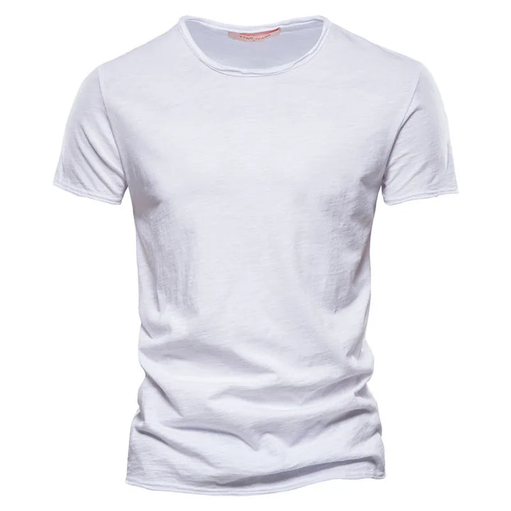 Męski Okrągły Dekolt Krótki Rękaw T Shirt Casual | Slim Fit
