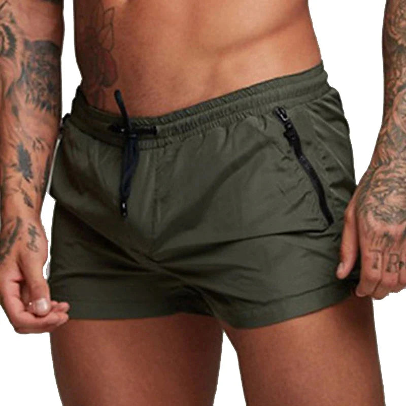 Men's Swim Shorts with Drawstring and Zip Pockets | Sporty Cut