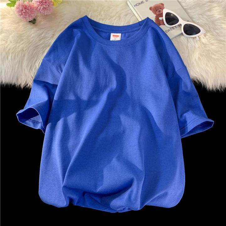 Męski T-shirt Krótki Rękaw z Okrągłym Dekoltem | Luźny Krój