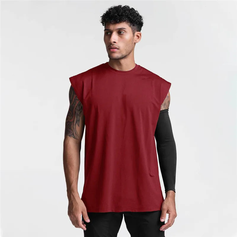 Men's Sleeveless T-Shirt | Regular Fit | Crew Neck | Sporty Casual